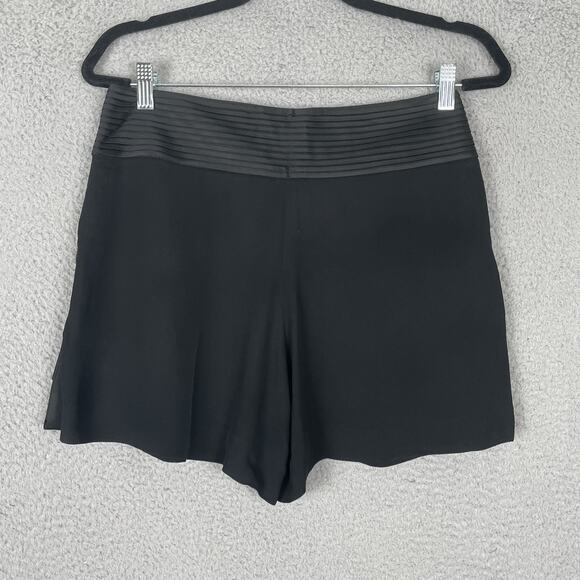 Emporio Armani Shorts Womens 6 IT 40 Pleated Tuxedo Satin Waist Dressy Italy - Picture 4 of 9